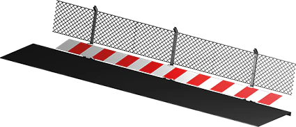 Guard Rail Barriers with Debris Fencing (2m)