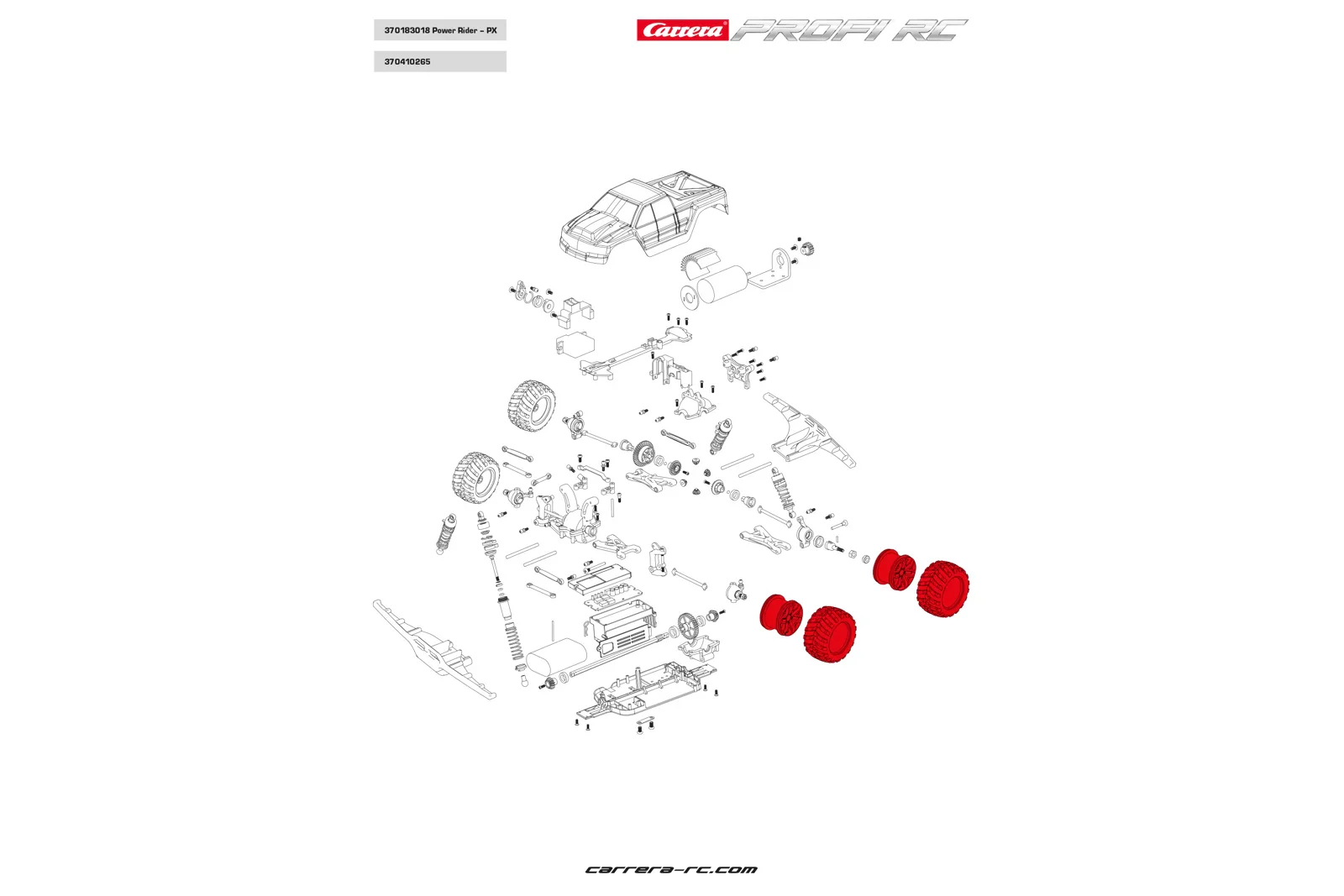 tyres for Red Fibre (183002) (183001), Fibre Monster (183003), Power Rider (183004) - Image 2