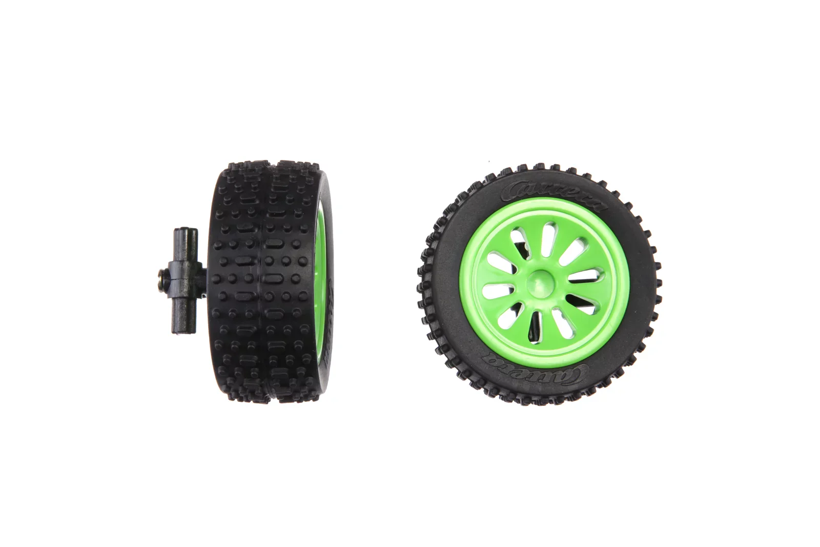 2 front wheels (tyres+wheel rims) + Wheel suspension for Green Wheeler II (201054)