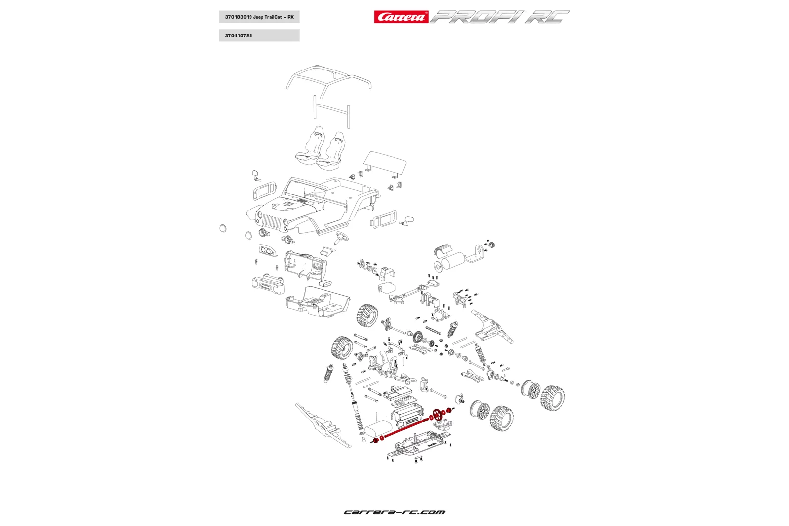 2x Metal version gear incl. ballbearing for center dogbone incl. screws - Profi RC