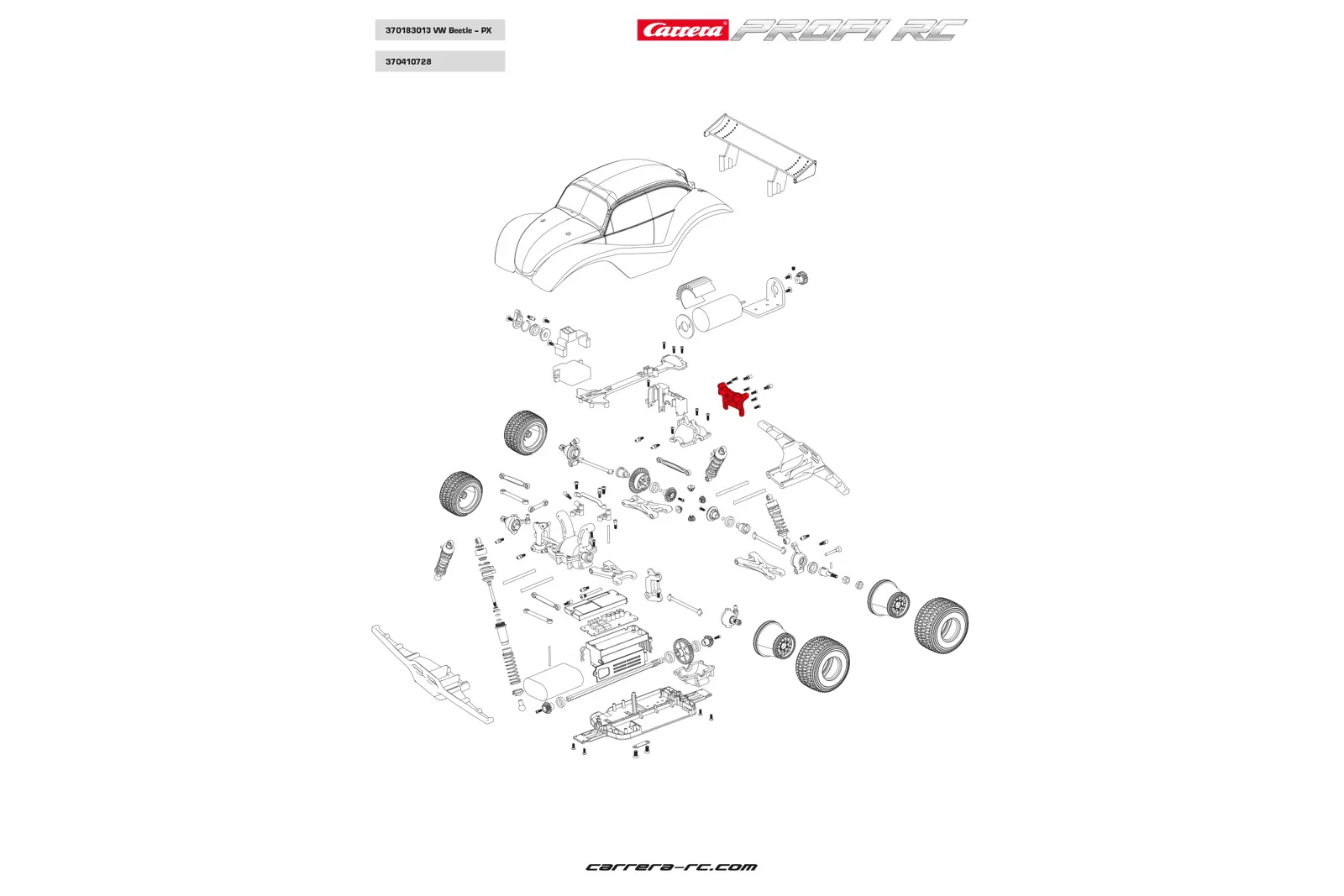 Carrera Profi RC Offroad Carbody fixure  - Beetle