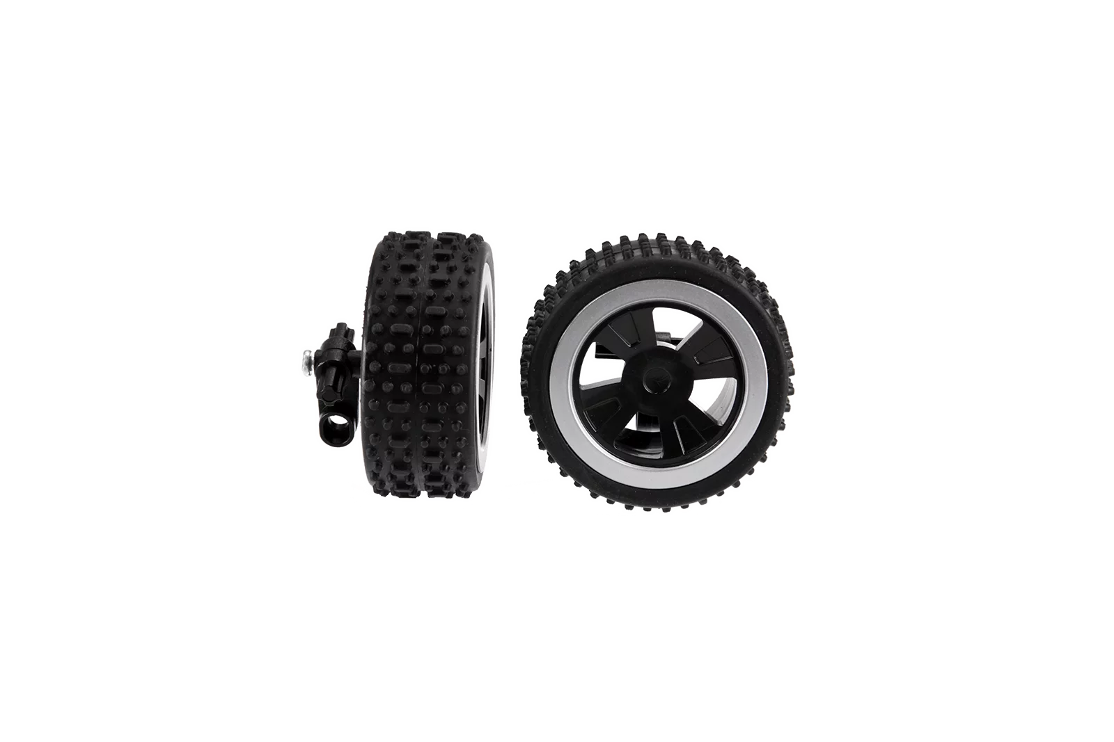 2 front wheels with rims + Wheel suspension (201014), Night Wolf (370201022, 3702014)