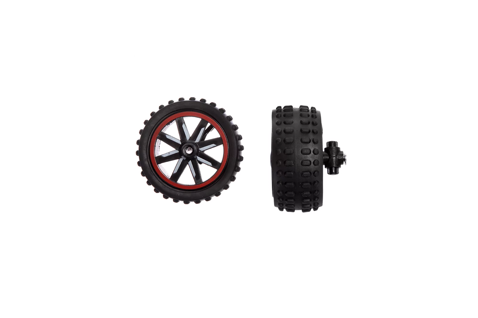 2 tyres with Steering axle for Red Jumper 2 (370202012)