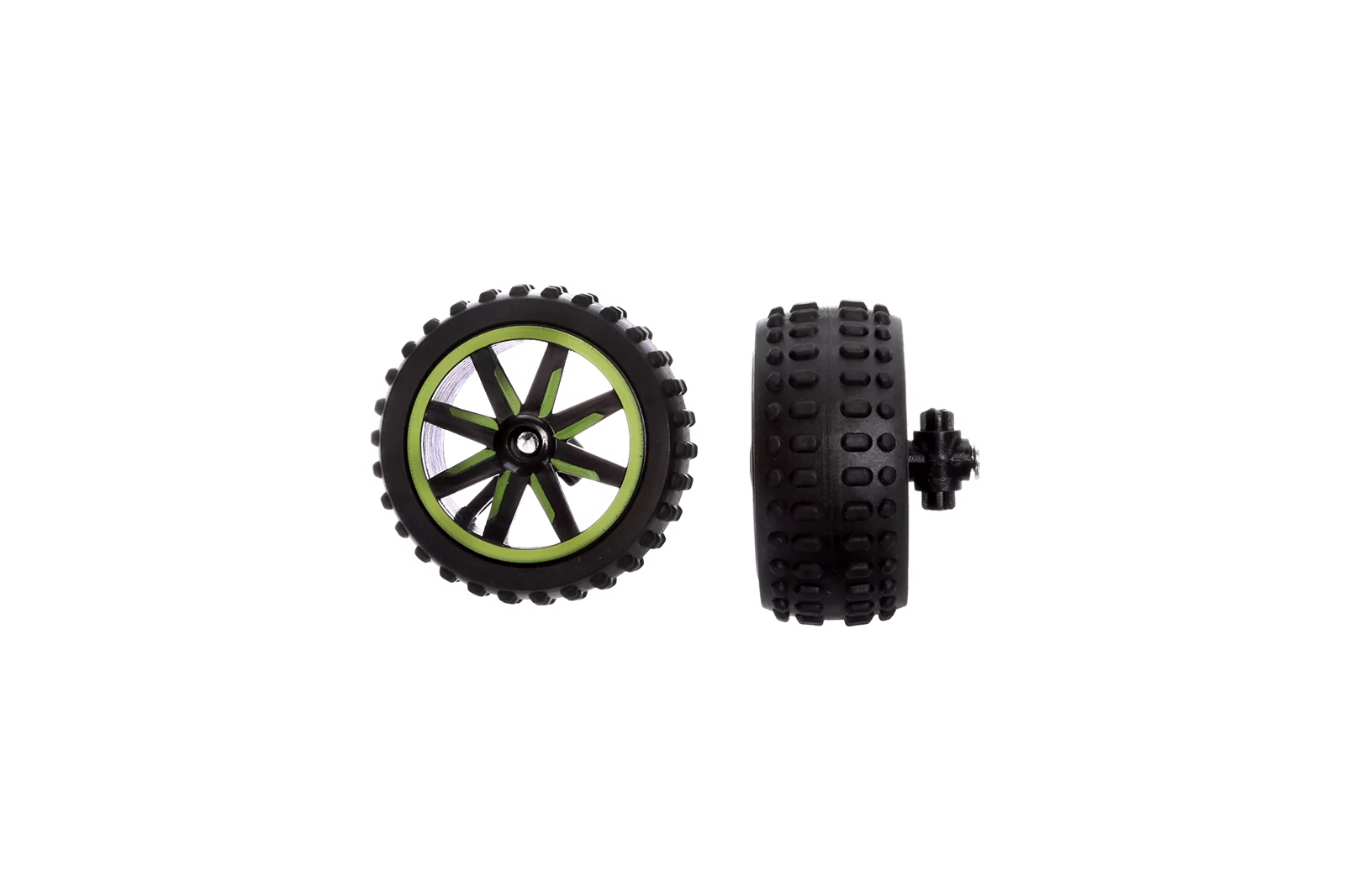 2 tyres with Steering axle for Green Stroke (370202013)