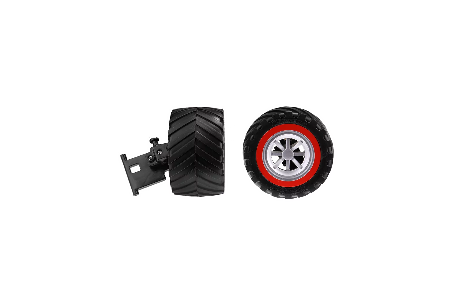 2 Front wheels with Steering axle for Red Scorpion (142018)